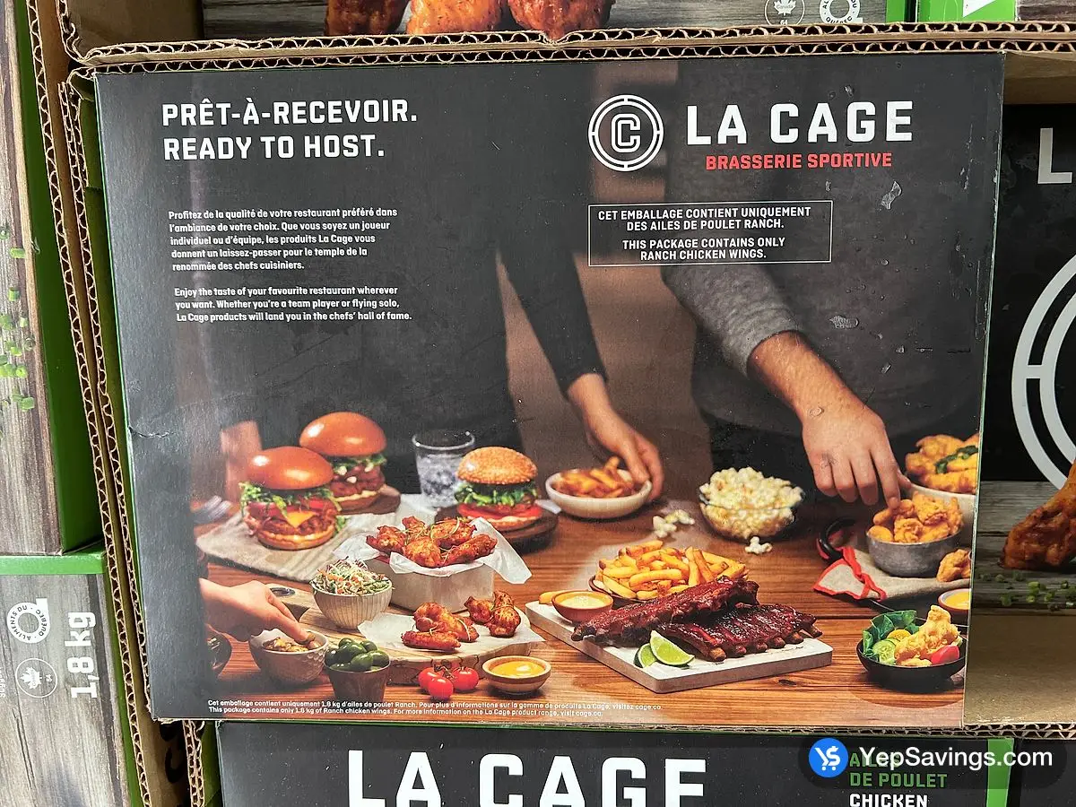 LA CAGE RANCH CHICKEN WINGS 1.8 kg ITM 1767165 at Costco