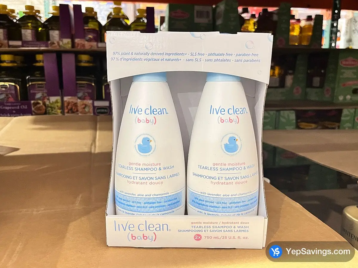 Costco LIVE CLEAN BABY TEARLESS SHAMPOO AND WASH 2X750mL - Canada (ITM 2888888)