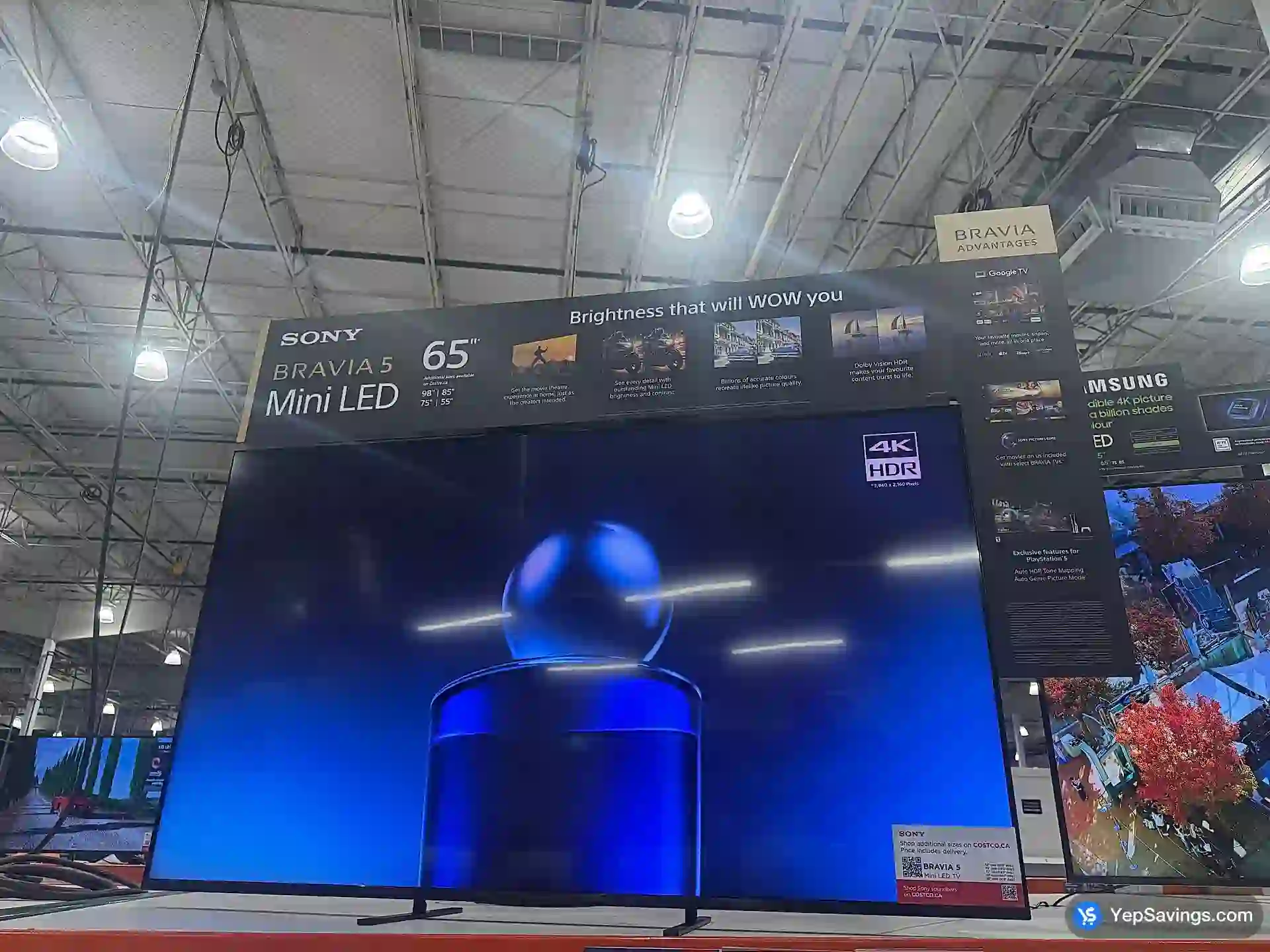 SONY 65XR50 BRAVIA 5 65" CLASS (64.5") 4K UHD MINILED TV - Costco Canada