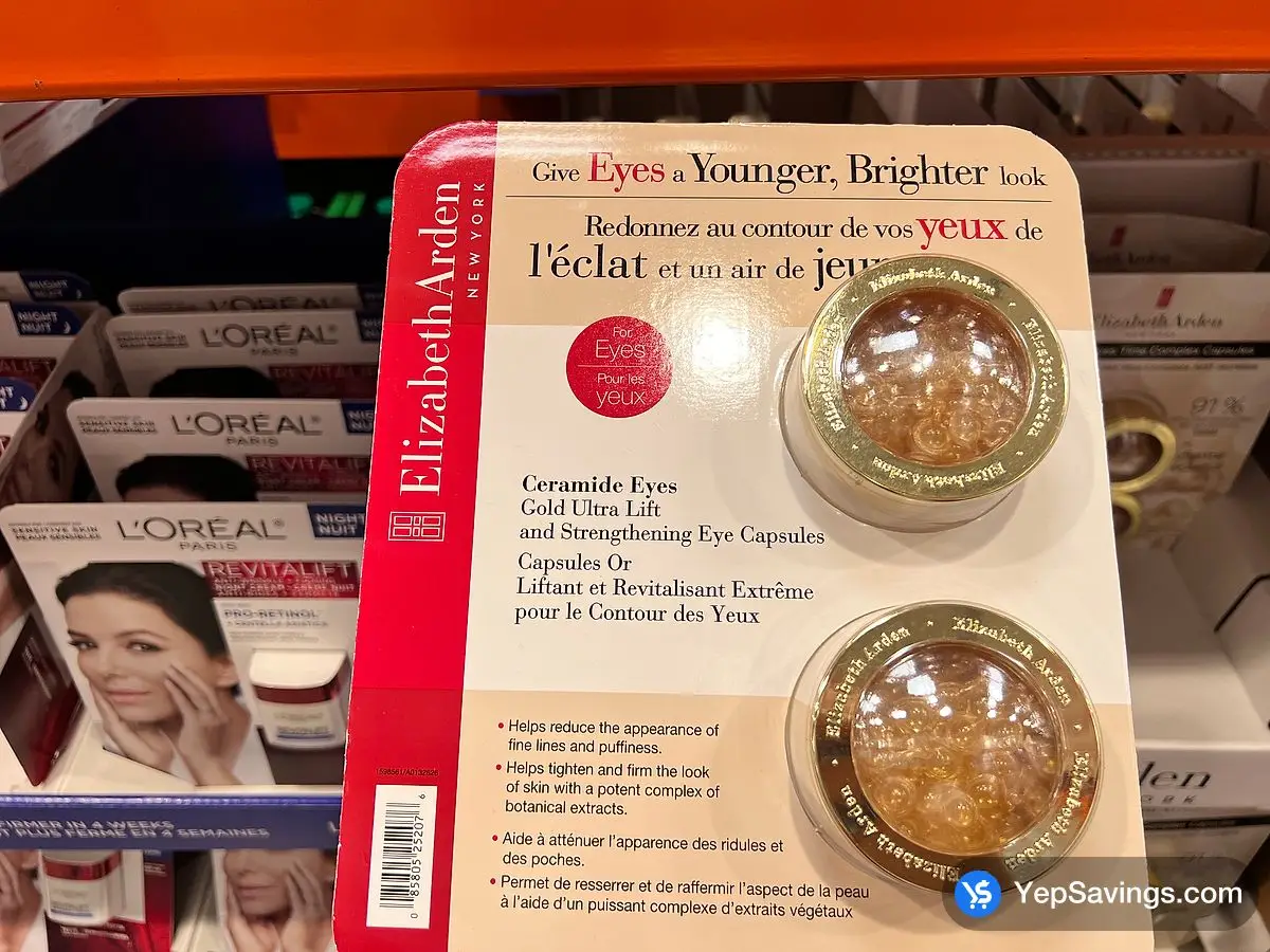 Costco ELIZABETH ARDEN CERAMIDE EYE CAPSULES 2 x 60 CAPSULES - Canada (ITM 1598561)