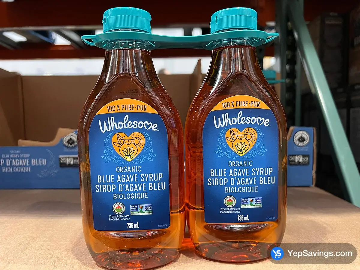 Costco WHOLESOME ORGANIC BLUE AGAVE SYRUP 2 x 736 mL - Canada (ITM 960960)