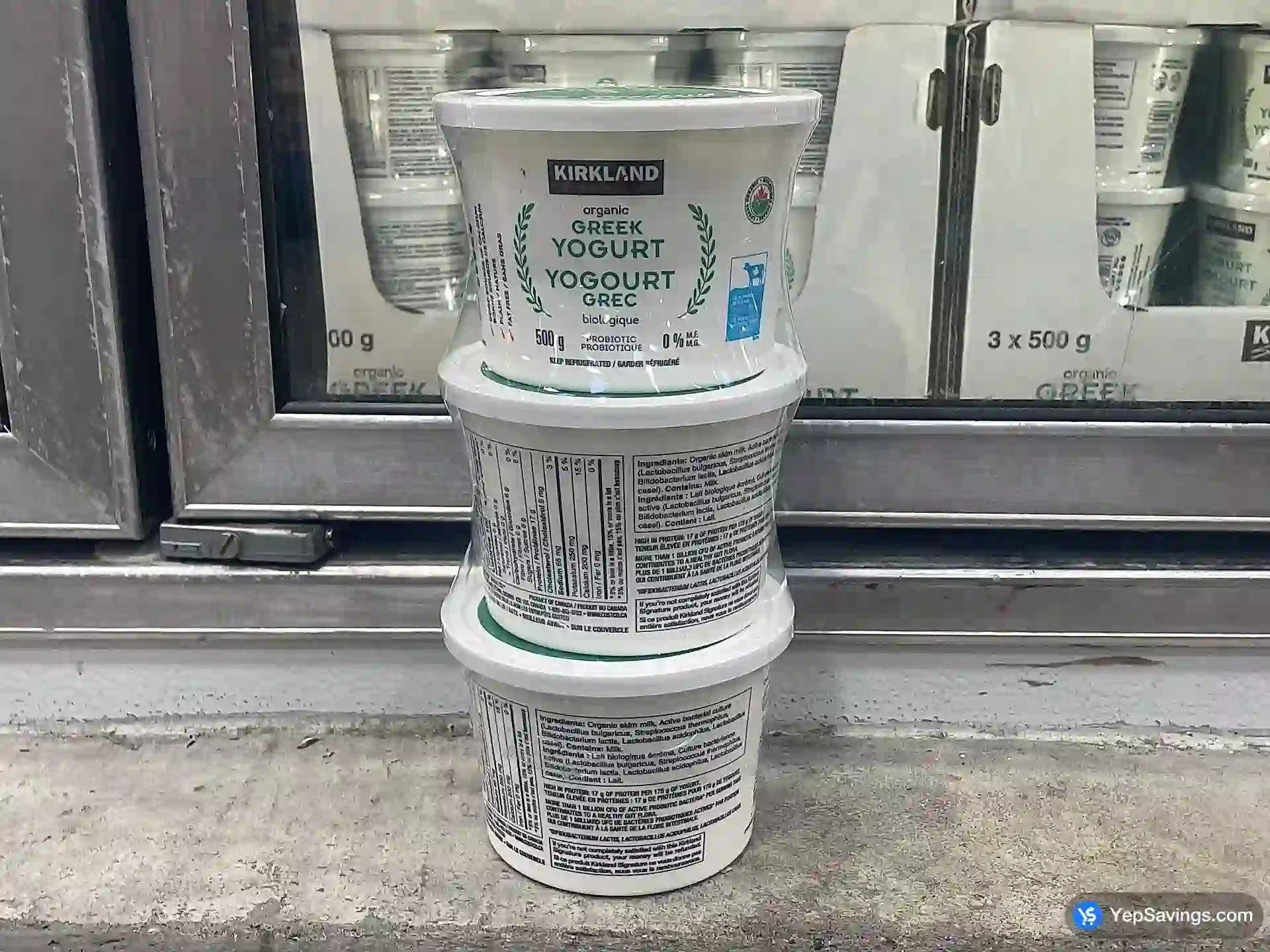 Costco KIRKLAND SIGNATURE ORGANIC GREEK YOGURT 3 X 500 g - Canada (ITM 1055002)