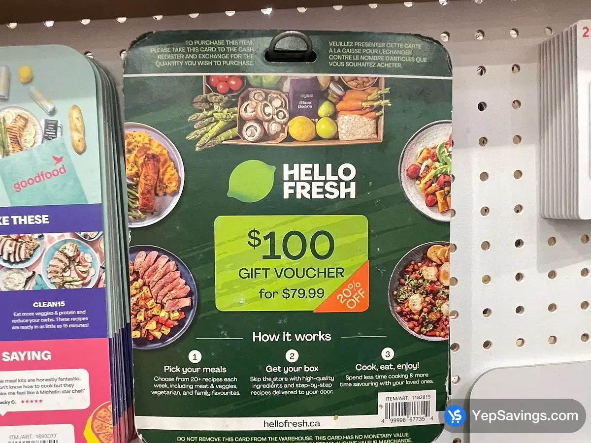 HELLOFRESH GIFT CARD 1 x $ 100 ITM 1182815 at Costco