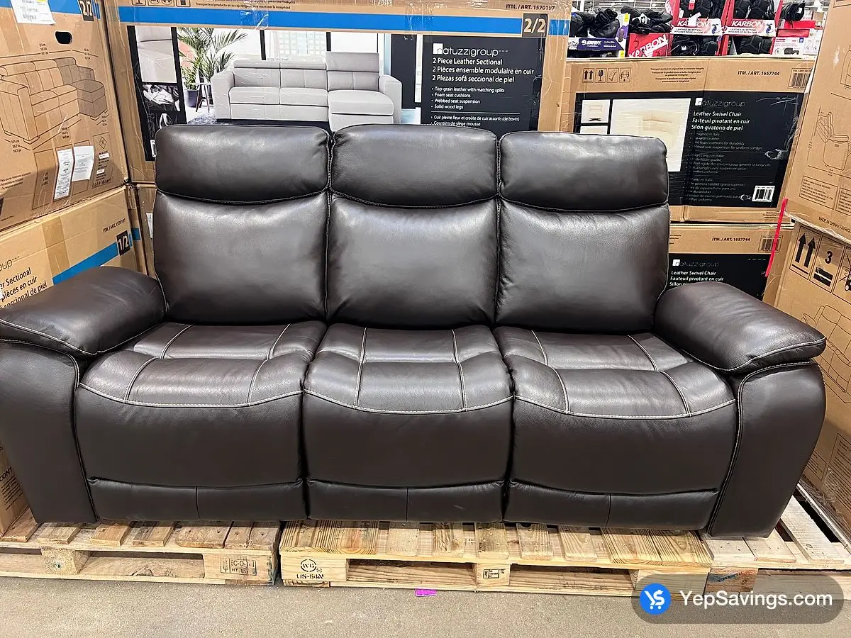 Costco GILMAN CREEK LEATHER POWER SOFA 1 BOX - Canada (ITM 1653377)