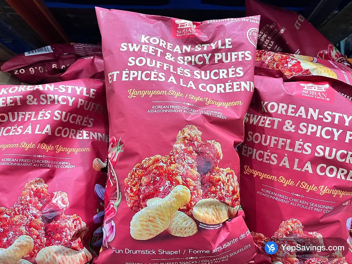 Costco SOBAN KOREAN PANTRY SWEET & SPICY PUFFS 300 g - Canada (ITM 1825505)
