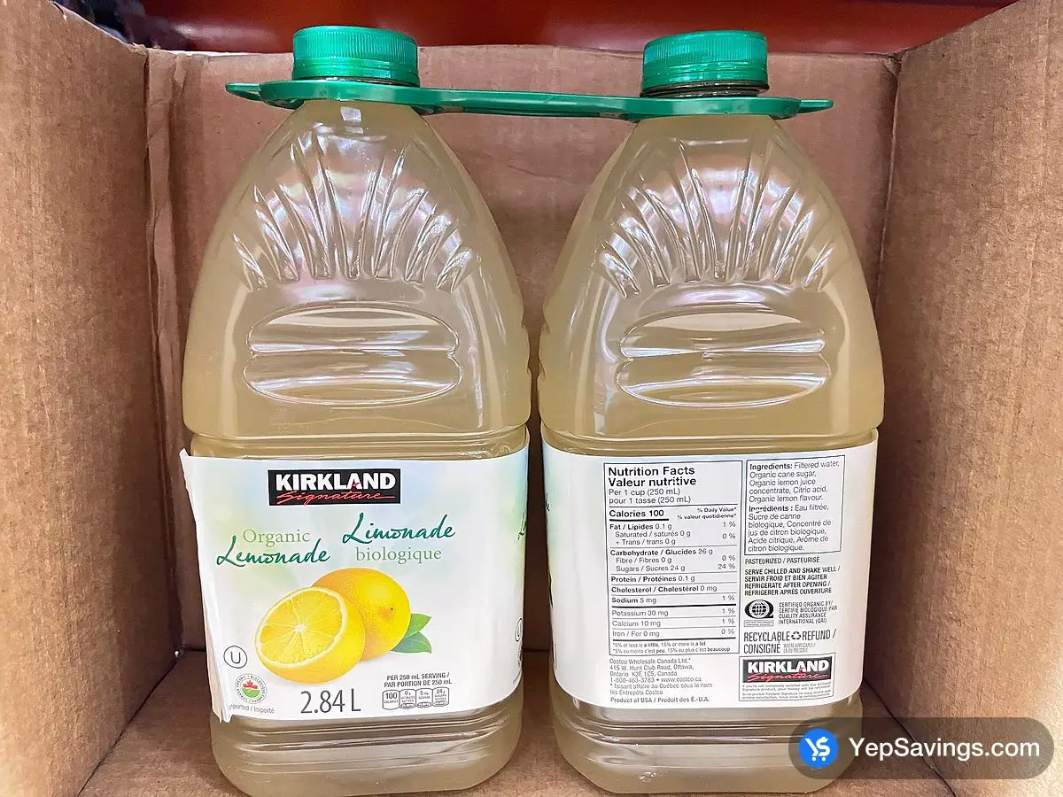 Costco KIRKLAND SIGNATURE LEMONADE 2 x 2.84 L - Canada (ITM 736083)