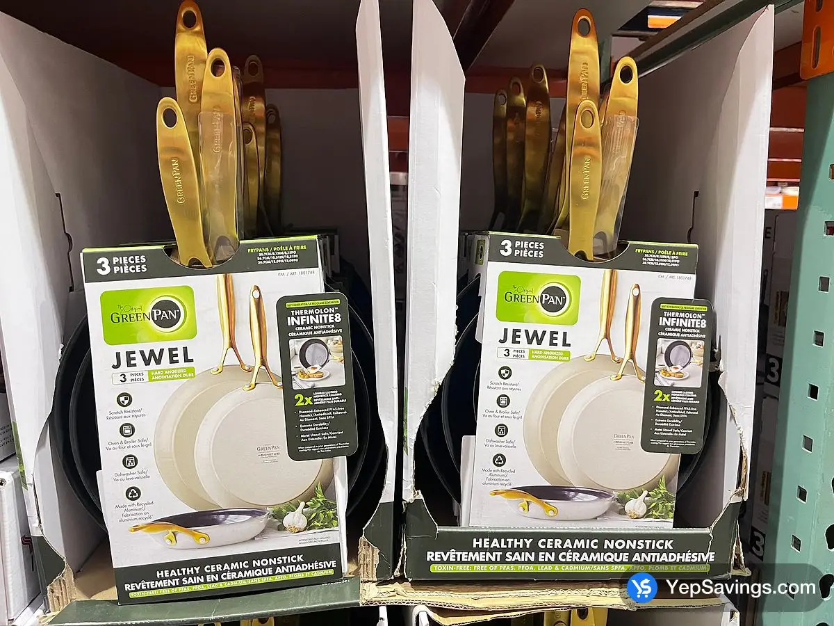 Costco GREENPAN JEWEL 3 PIECE SKILLET SET 20.3 , 25.4 & 30.5 CM - Canada (ITM 1801748)