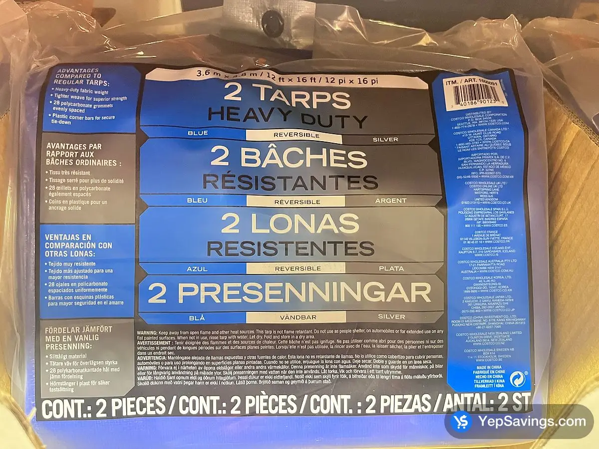 Costco GYOHA 12 FT X 16 FT TARPS PACK OF 2 - Canada (ITM 1600091)