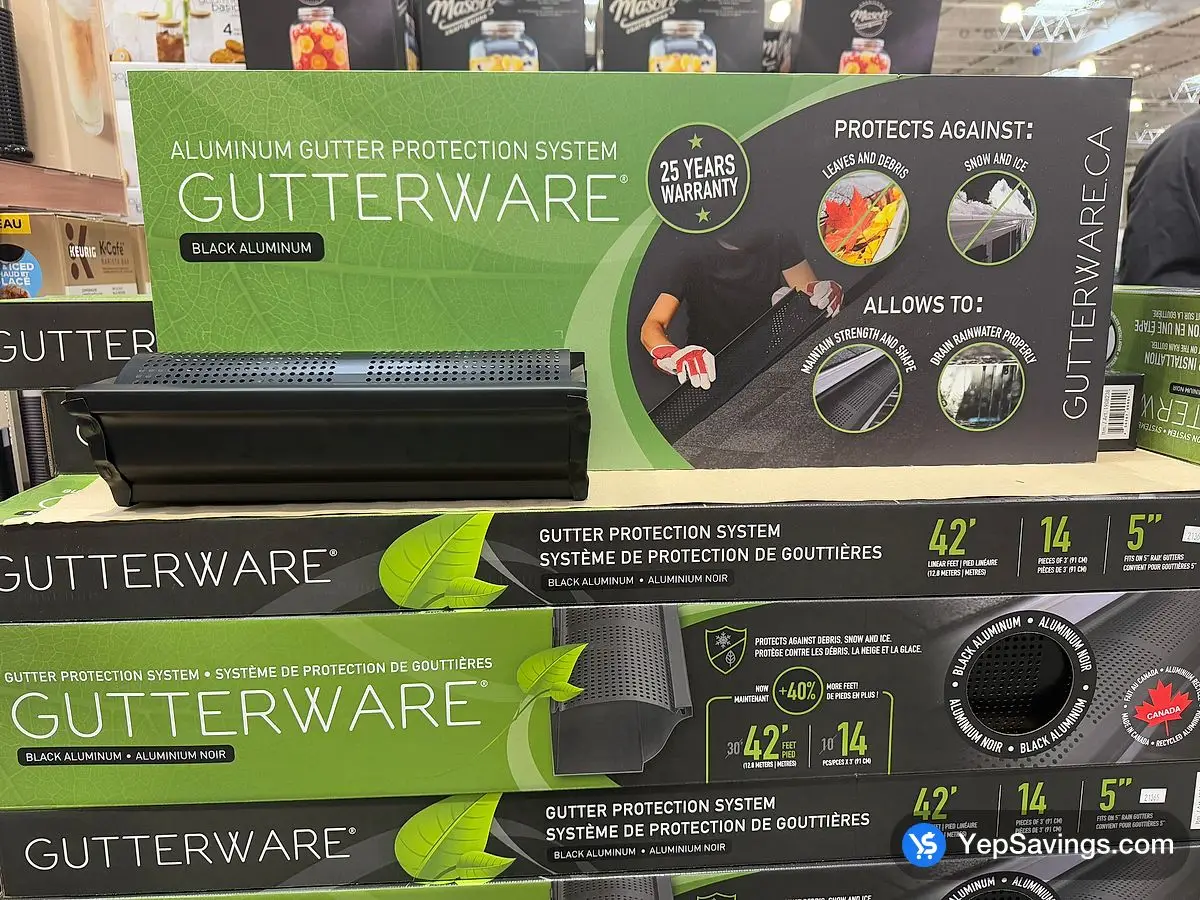 Costco GUTTERWARE RAIN GUTTER PROTECTION 10.9 m ( 36 ft ) - Canada (ITM 1908238)