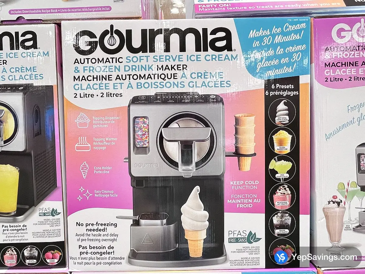 Costco GOURMIA SOFT SERVE ICE CREAM & FROZEN DRINK MAKER - Canada (ITM 3333016)