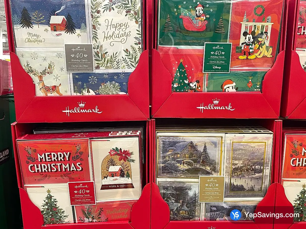 Costco HALLMARK 40 HOLIDAY CARDS 10 EACH OF 4 DESIGNS - Canada (ITM 1600384)
