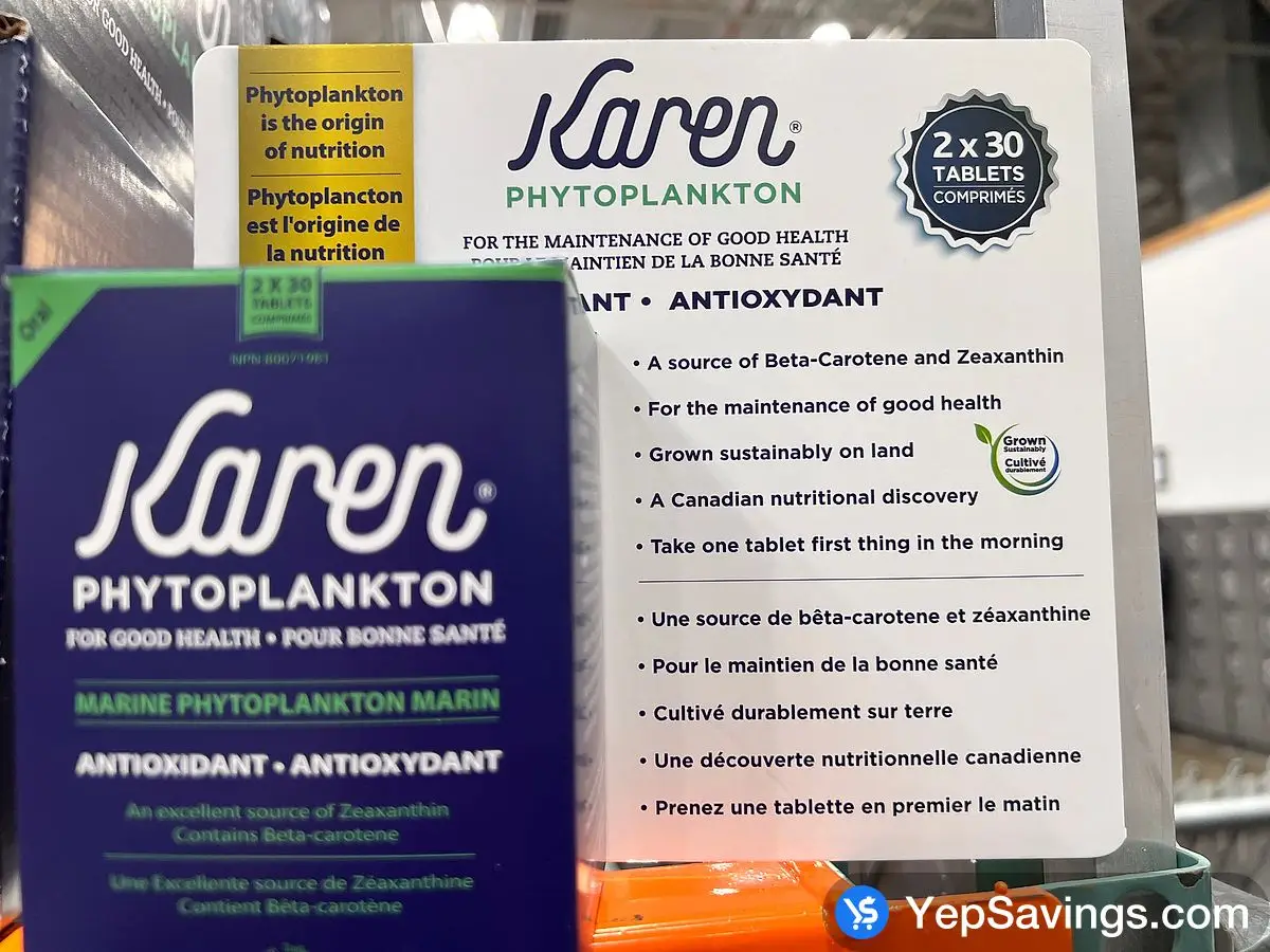 Costco KAREN MARINE PHYTOPLANKTON 2 X 30 TABLETS - Canada (ITM 1320153)