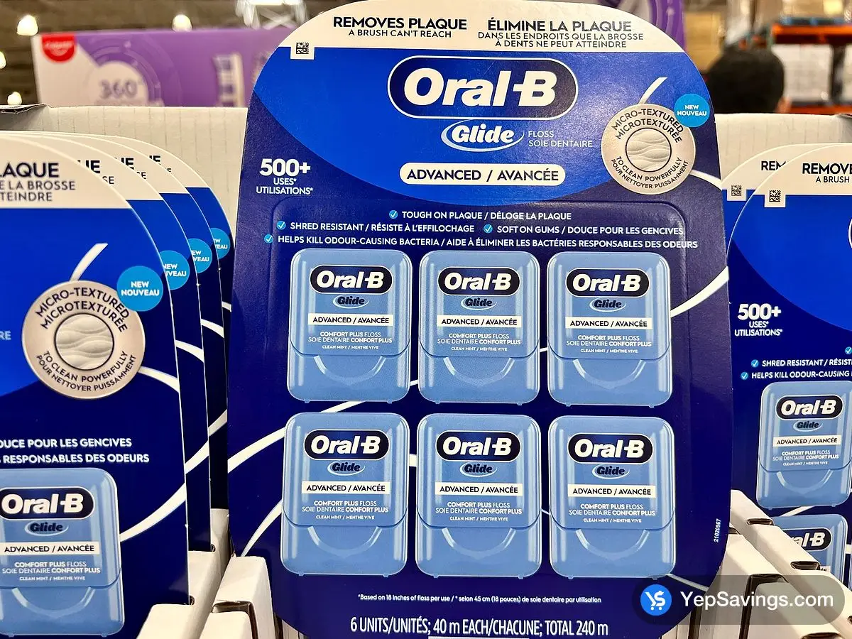 Costco ORAL-B GLIDE ADVANCED FLOSS 6 PACKS x 40 M - Canada (ITM 1457015)