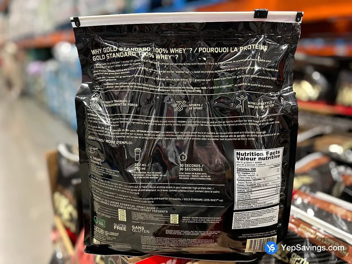 Costco OPTIMUM NUTRITION GOLD STANDARD WHEY 2.56 kg - Canada (ITM 1831011)