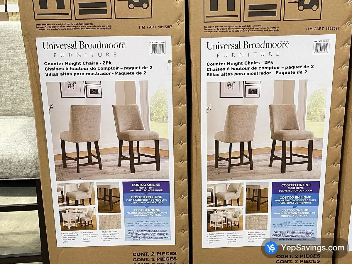 Costco UNIVERSAL BROADMORE 2 PACK STOOLS 1 BOX - Canada (ITM 1812397)