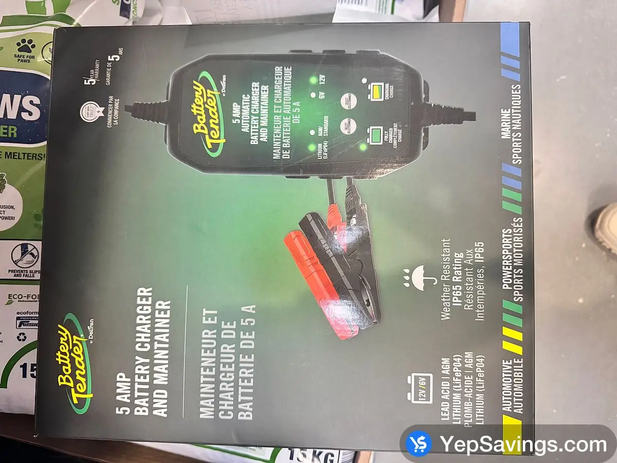 BATTERY TENDER CHARGER AND MAINTAINER 5 A ITM 1737819 at Costco