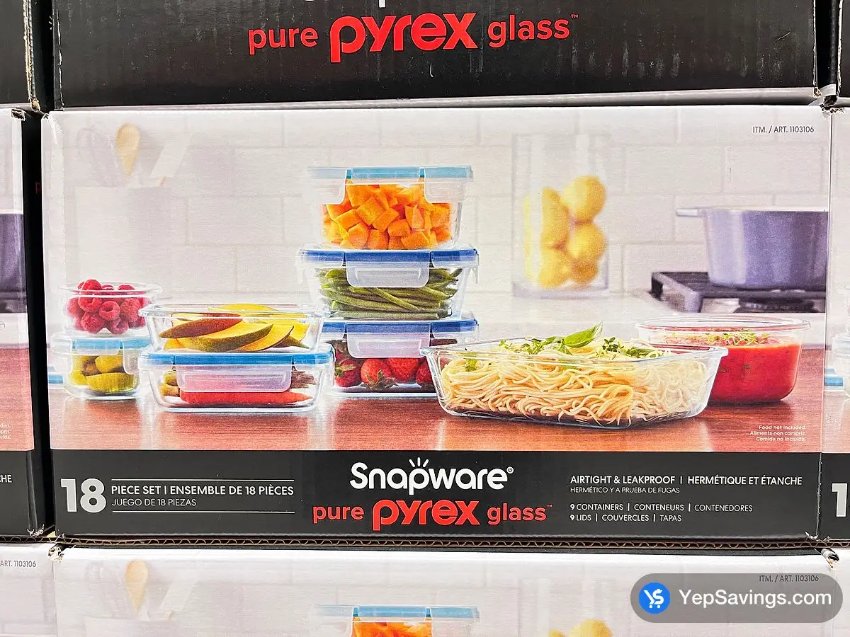 Costco SNAPWARE GLASS FOOD STORAGE SET 18 PIECES - Canada (ITM 1103106)