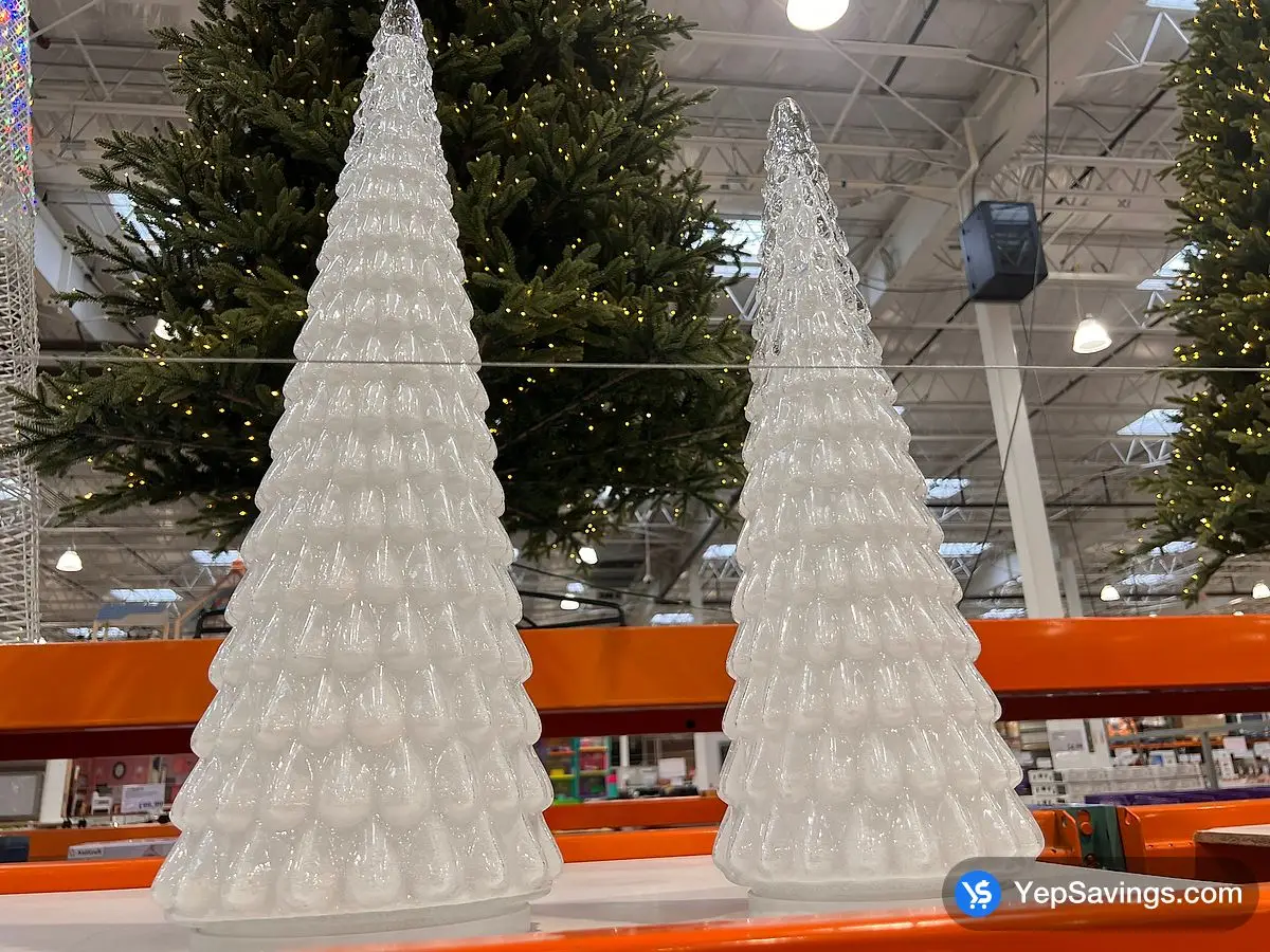 Costco LED GLASS TREES SET OF 2 INDOOR ONLY - Canada (ITM 1487010)