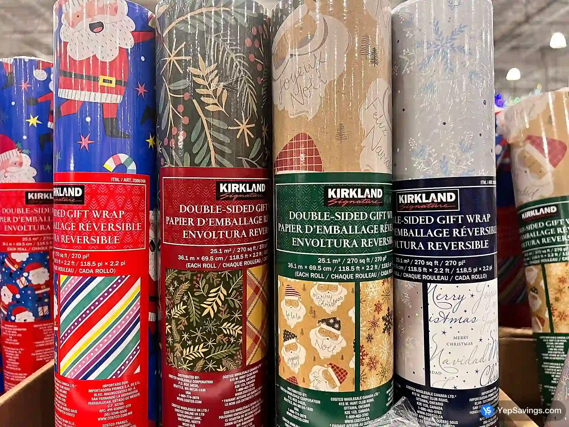 Costco KIRKLAND SIGNATURE CHRISTMAS WRAP 25 m² / 270 sq ft - Canada (ITM 2006166)