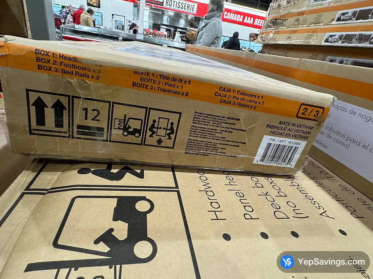 Costco OMNI GROVE WOODEN QUEEN BED 3 BOXES - Canada (ITM 1812484)