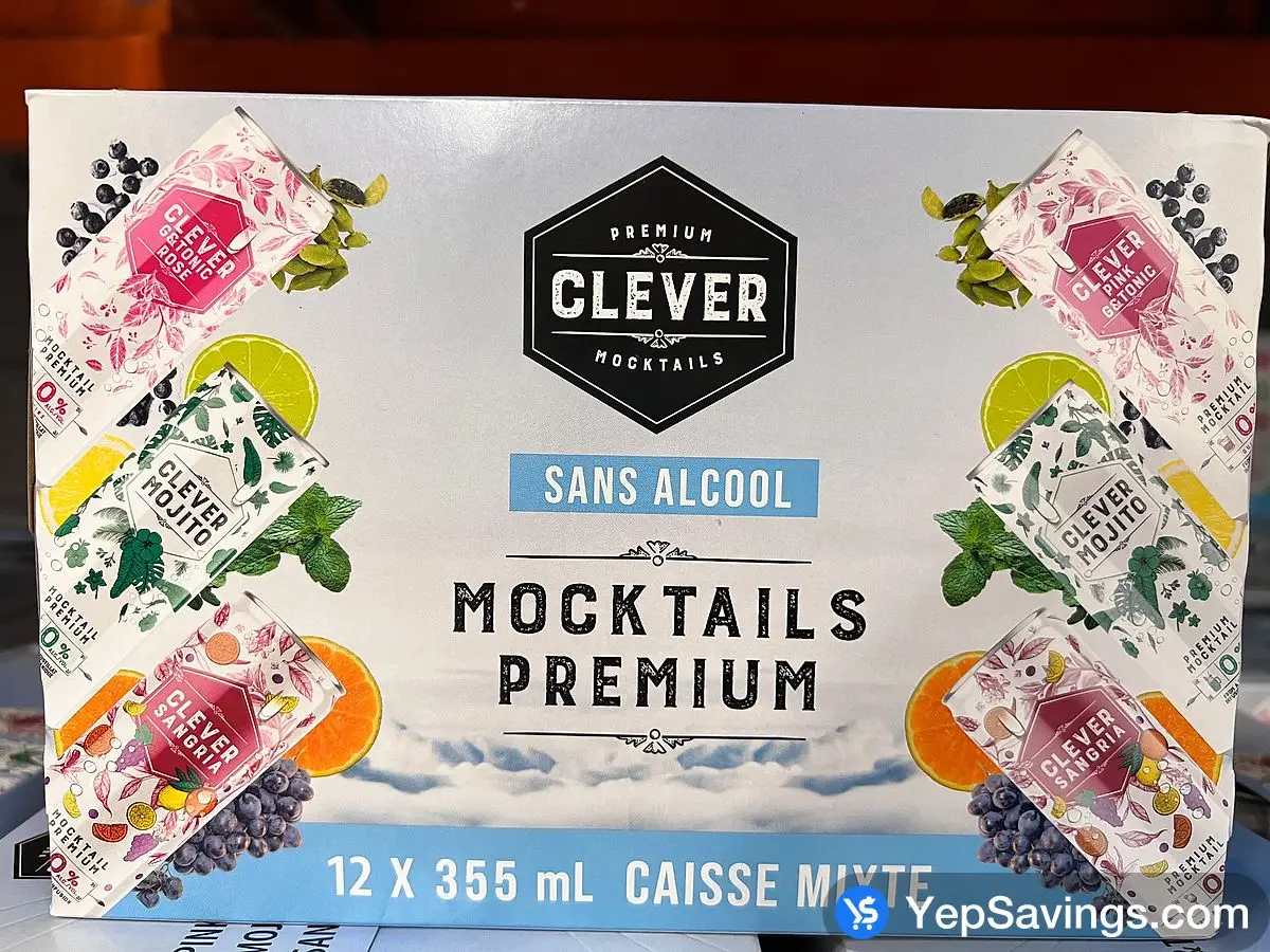 CLEVER PREMIUM MOCKTAILS MIX PACK 12 x 355 mL ITM 1778741 at Costco