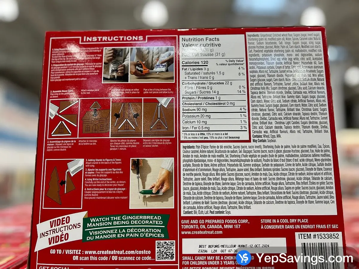 Costco CREATE A TREAT GINGERBREAD HOUSE 1.68 kg - Canada (ITM 1533852)