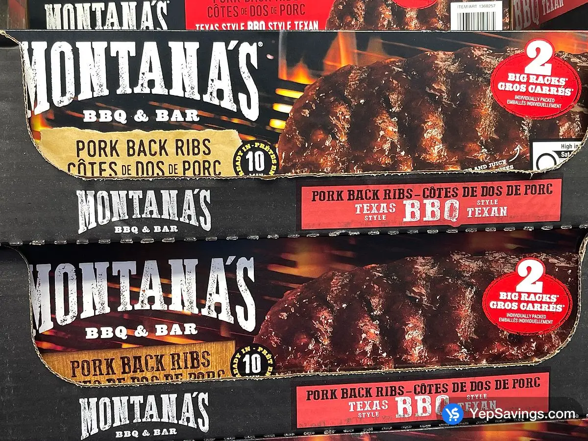 MONTANA'S TEXAN BBQ PORK BACK RIBS 2 x 740 g ITM 1368257 at Costco