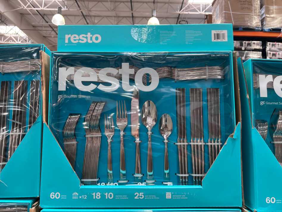 Costco GOURMET SETTINGS RESTO FLATWARE 60 PIECES - Canada (ITM 1177820)