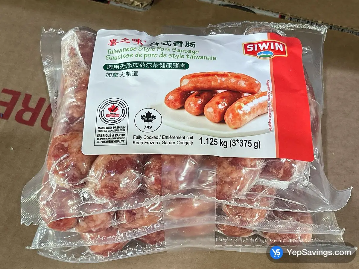 SIWIN TAIWANESE - STYLE PORK SAUSAGE 3 x 375g - Costco Canada (ITM 1756665)