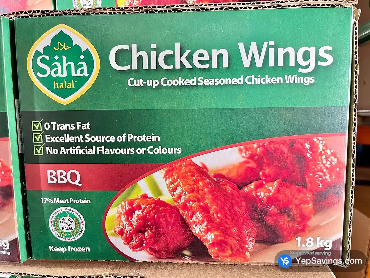 Costco SAHA HALAL COOKED WING 1.8 kg - Canada (ITM 1837004)