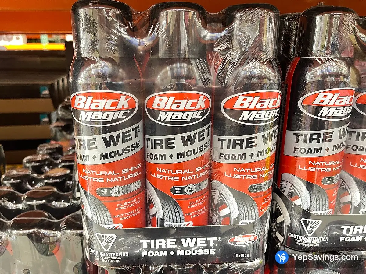 Costco BLACK MAGIC WET SHINE TIRE FOAM PACK OF 3 x 510 g - Canada (ITM 1880980)
