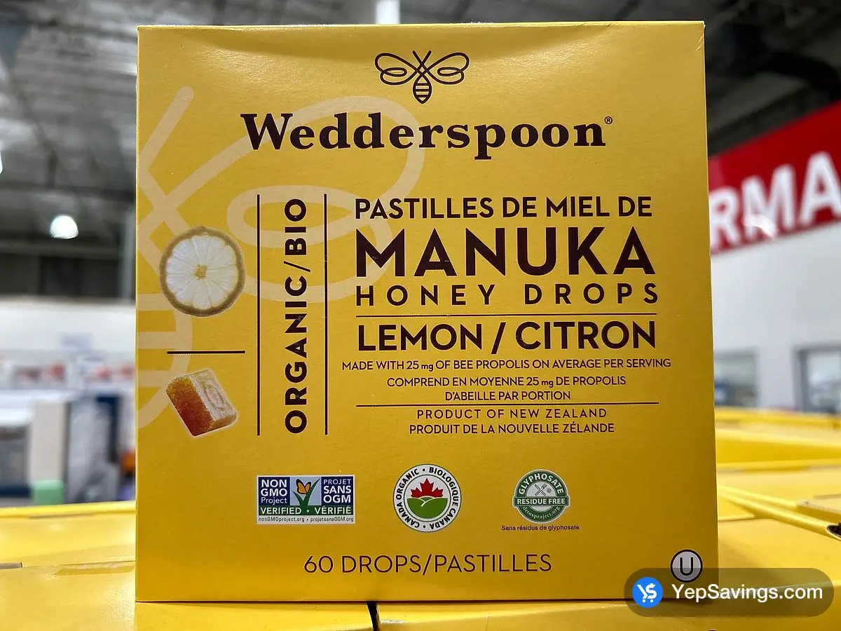 Costco MANUKA ORGANIC HONEY LEMON DROPS 60 ct - Canada (ITM 1870006)