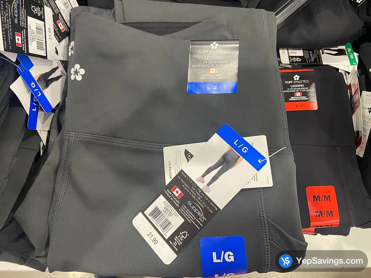Costco TUFF ATHLETICS 9 LEGGING + LADIES SIZES S - XXL - Canada (ITM 8882301)