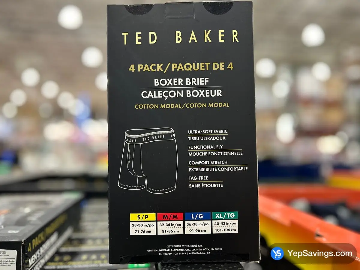 Costco TED BAKER BOXER BRIEFS 4PK + MENS SIZES S - XL - Canada (ITM 7947270)