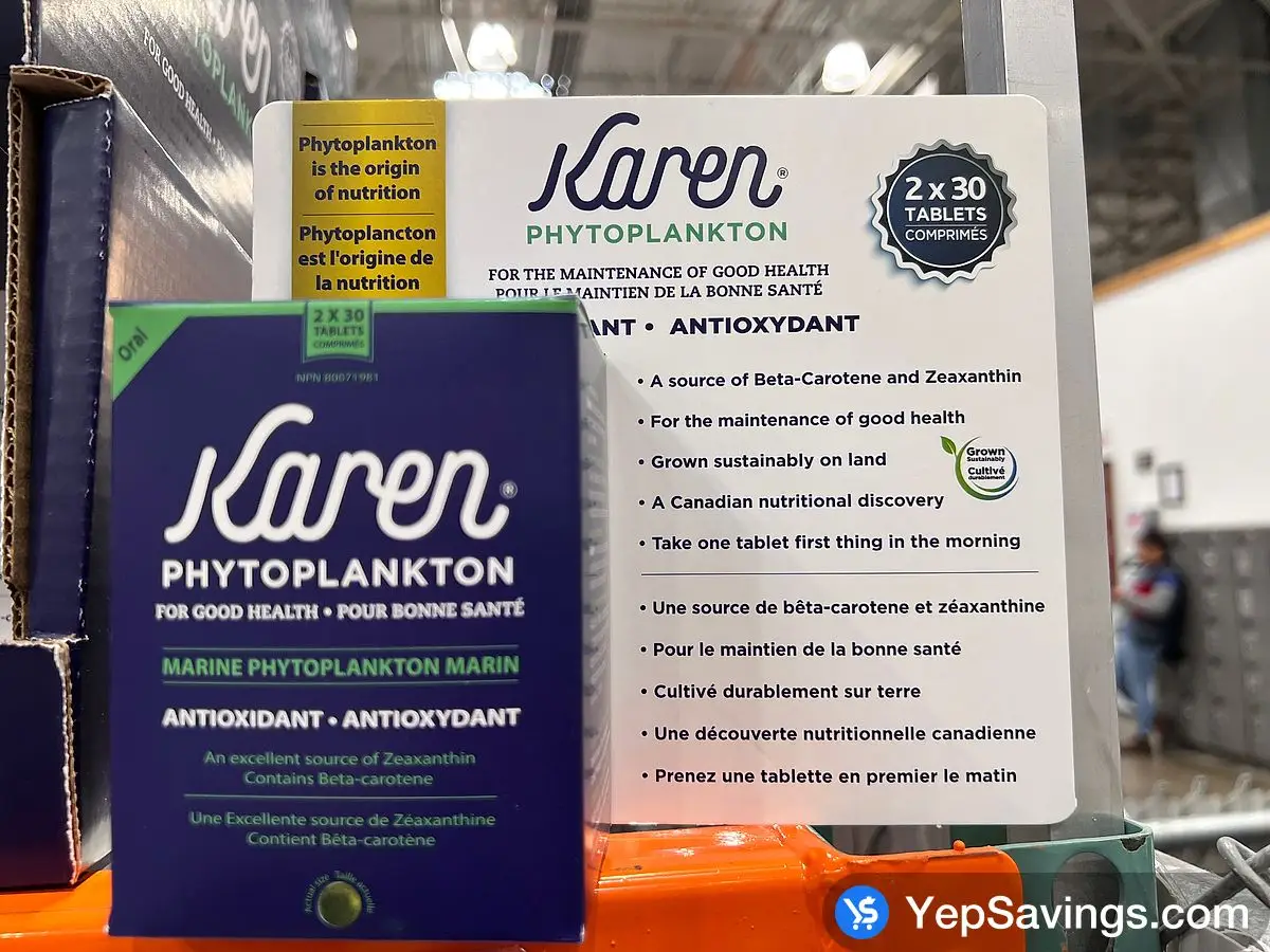 Costco KAREN MARINE PHYTOPLANKTON 2 X 30 TABLETS - Canada (ITM 1320153)