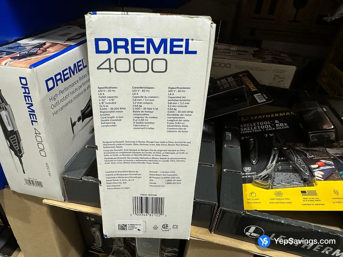 Costco DREMEL 4000 ROTARY TOOL KIT WITH ACCESSORIES - Canada (ITM 1832168)