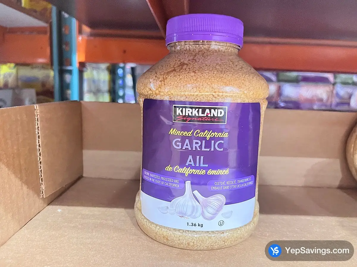 Costco KIRKLAND SIGNATURE MINCED GARLIC 1.36 kg - Canada (ITM 581871)
