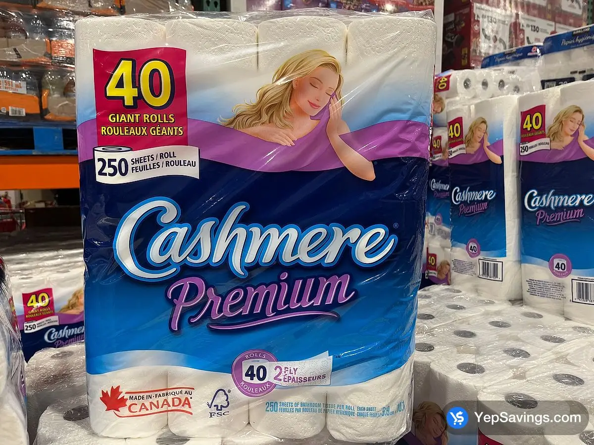 Costco CASHMERE PREMIUM 2 PLY BATHROOM TISSUE 40 x 250 sheets - Canada (ITM 1424970)