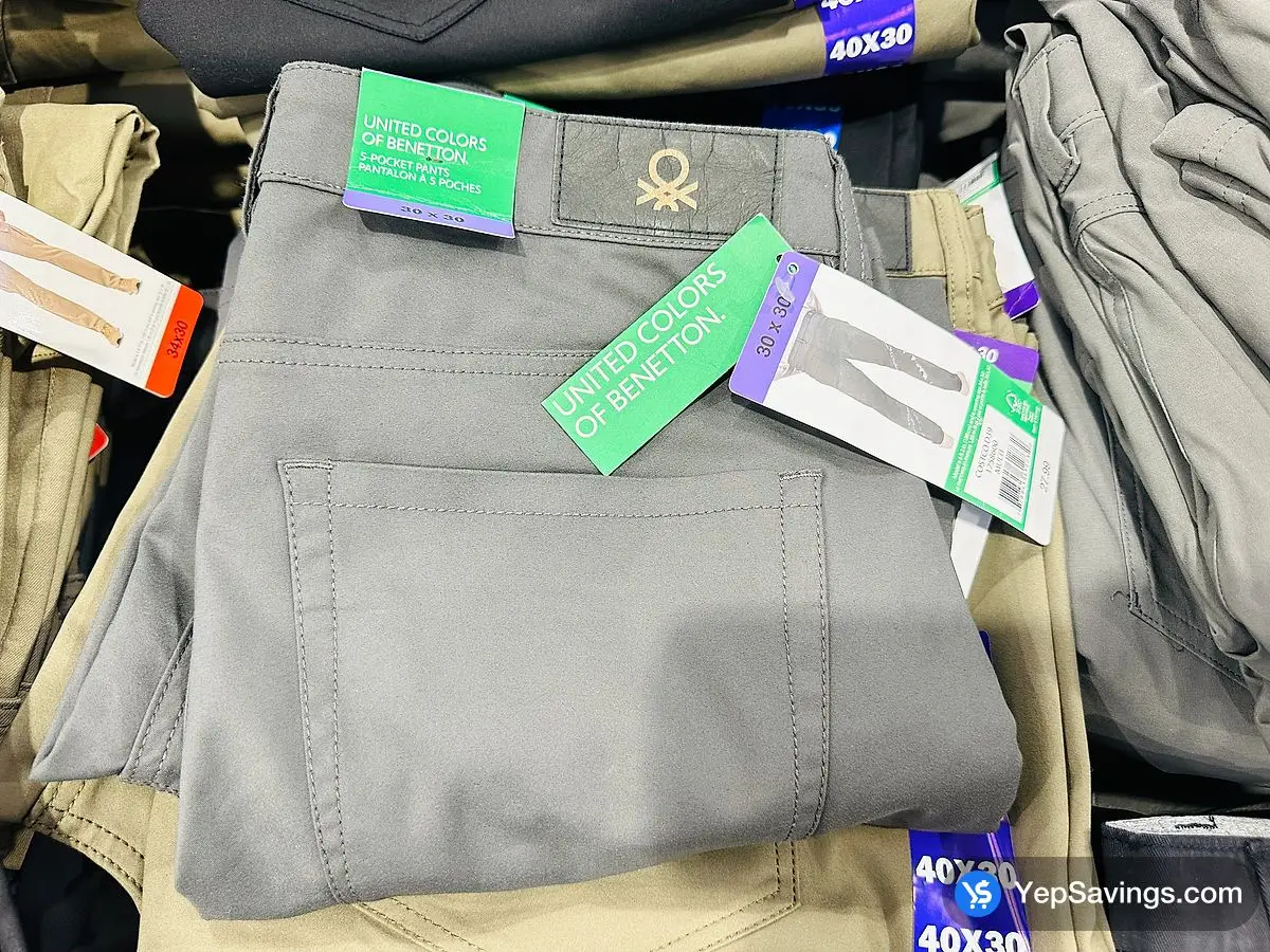 Costco BENETTON 5 POCKET PANT + MENS SIZES 30-40 - Canada (ITM 1758600)