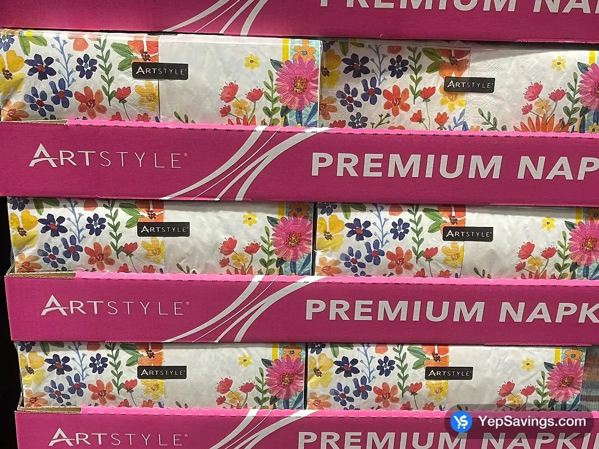 Costco INNOWARE ARTSTYLE 3 PLY SPRING NAPKINS PACK OF 200 - Canada (ITM 285560)