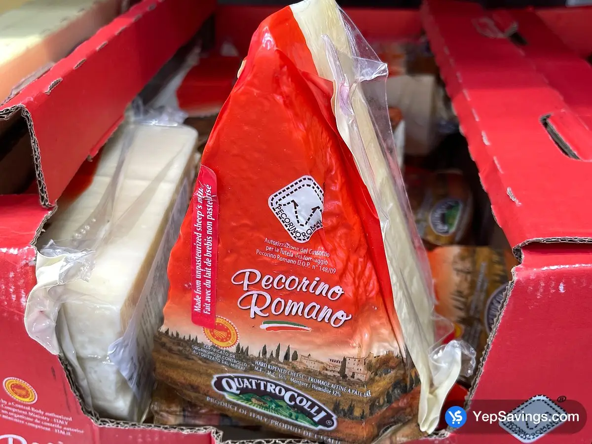 Costco QUATTRO COLLI PECORINO ROMANO 5 MONTH PRICE PER KG - Canada (ITM 27290)