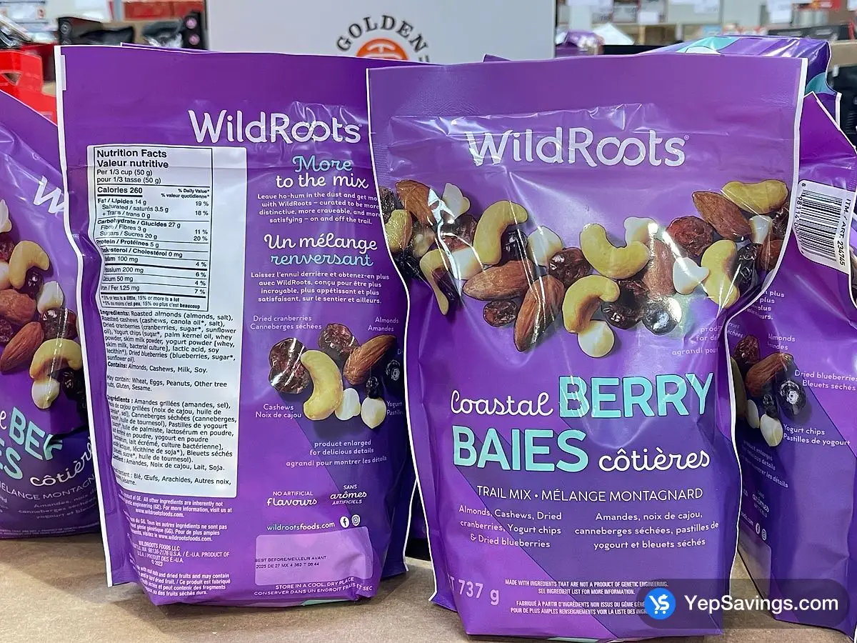 WILD ROOTS COASTAL BERRY BLEND TRAIL MIX 737 g ITM 234745 at Costco