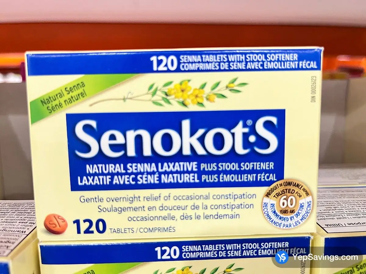 Costco SENOKOT S LAXATIVE PLUS SOFTENER 120 SENNA TABLETS - Canada (ITM 424604)