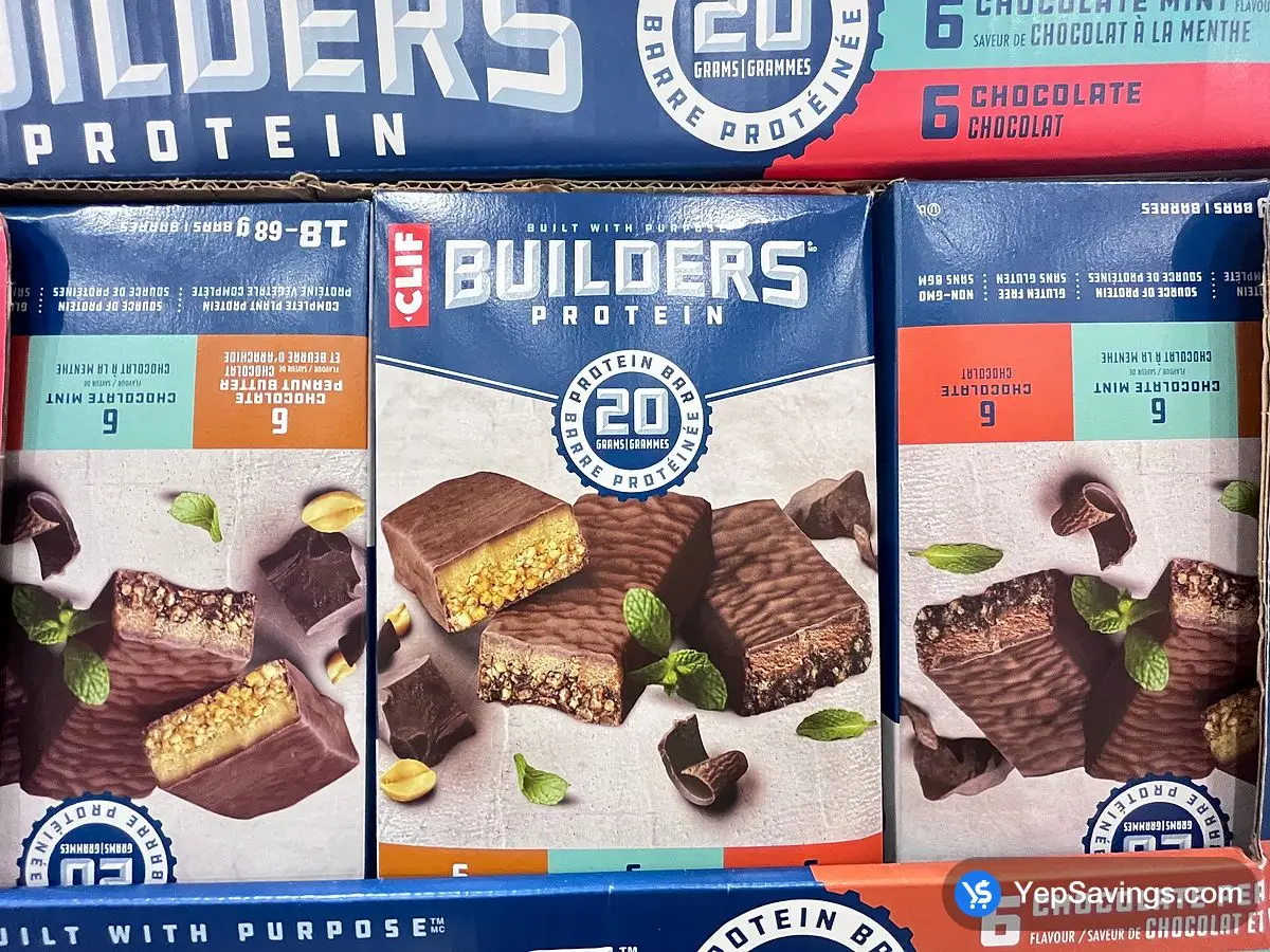 CLIF BAR BUILDER'S BAR VARIETY 18 X 68 g ITM 1374017 at Costco