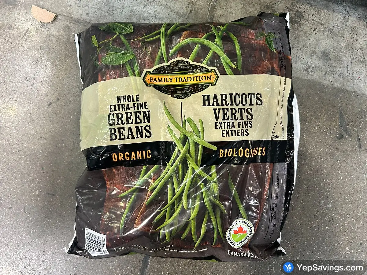 FAMILY TRADITION ORGANIC GREEN BEANS 2 kg ITM 538501 at Costco