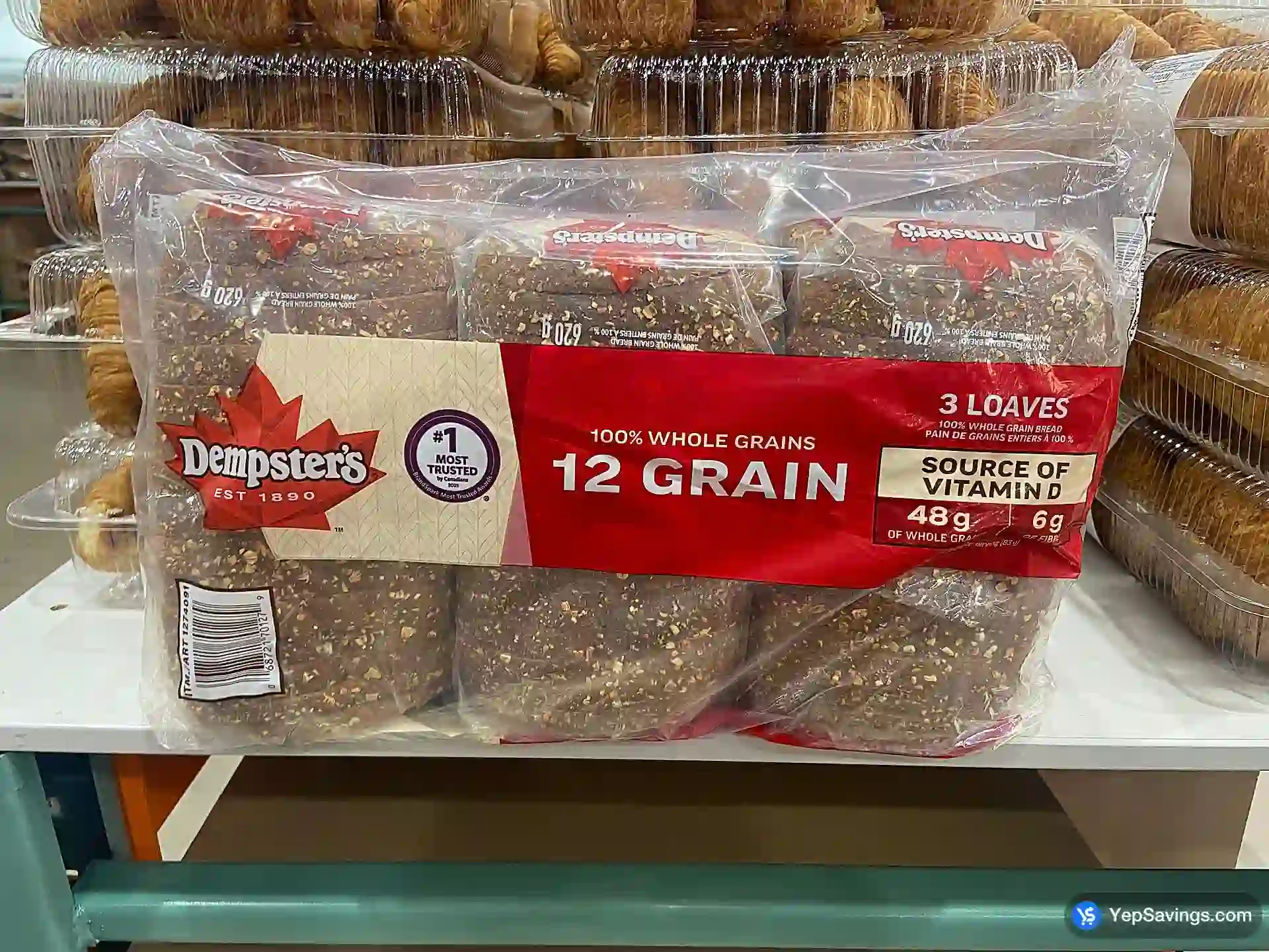 Costco DEMPSTER'S WHOLEGRAINS 12 GRAINS 3 x 620 g - Canada (ITM 1274091)
