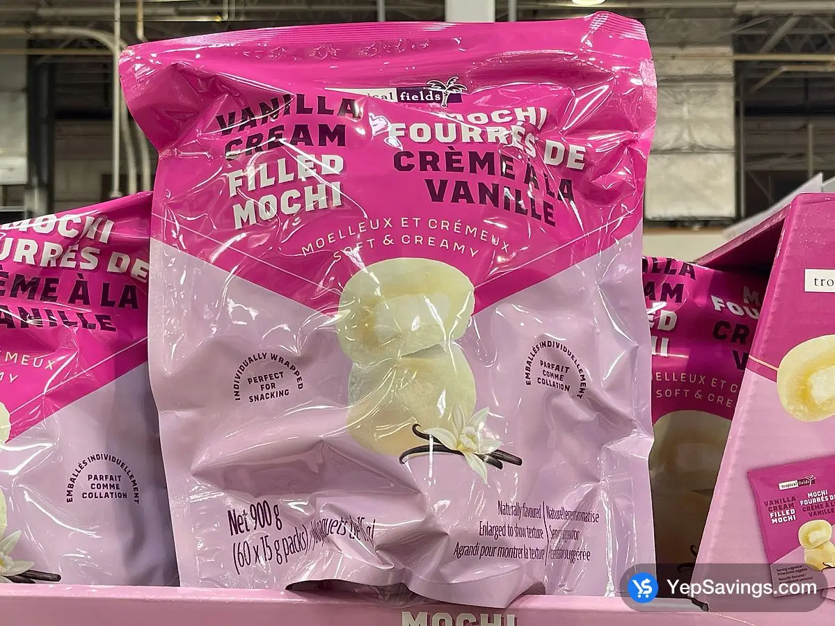Costco TROPICAL FIELDS VANILLA CREAM MOCHI 900 g - Canada (ITM 1863011)
