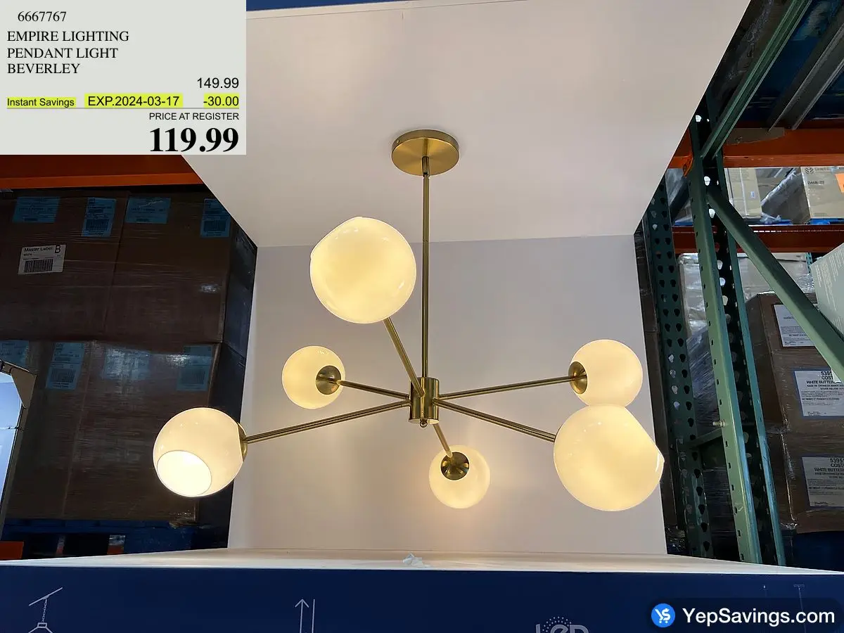 EMPIRE LIGHTING PENDANT LIGHT BEVERLEY at Costco 693 Wonderland Rd London