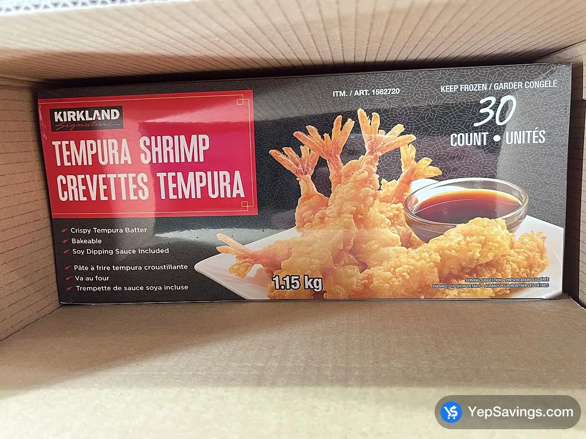 Costco KIRKLAND SIGNATURE TEMPURA SHRIMP 1.15 kg - Canada (ITM 1562720)
