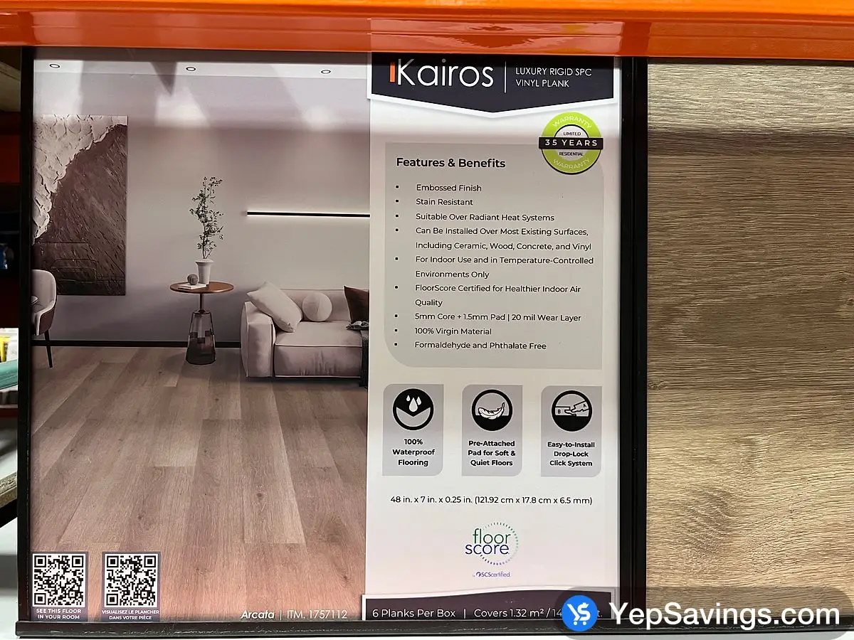 Costco KAIROS SPC VINYL FLOORING ARCATA - Canada (ITM 1757112)